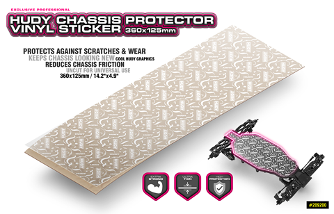 HUDY CHASSIS PROTECTOR VINYL STICKER 360x125mm