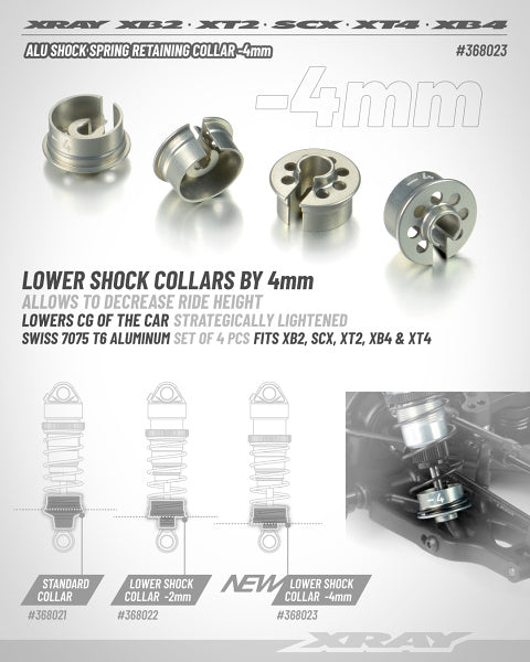 ALU SHOCK SPRING RETAINING COLLAR -4MM (4)