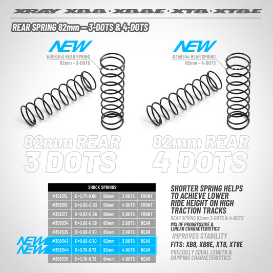 XRAY REAR SPRING 82MM - 4 DOTS (2)