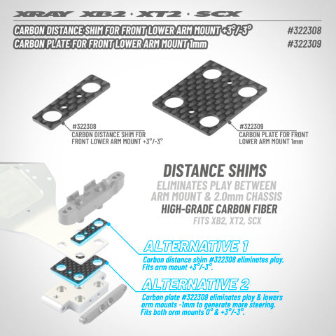 CARBON PLATE FOR  FRONT LOWER ARM MOUNT 1MM