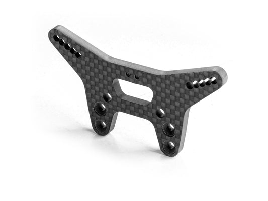 XB2 WIDER CARBON SHOCK TOWER FOR BRIDGE UPPER DECK - 2 DOTS - FRONT
