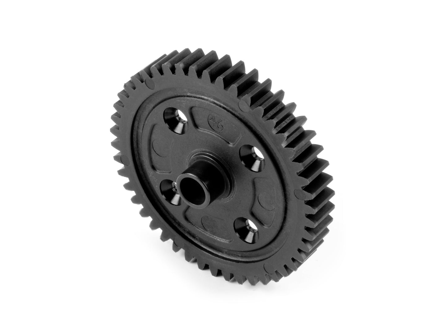 COMPOSITE CENTER DIFF SPUR GEAR WITH MOULDED-IN STEEL BUSHING 46T
