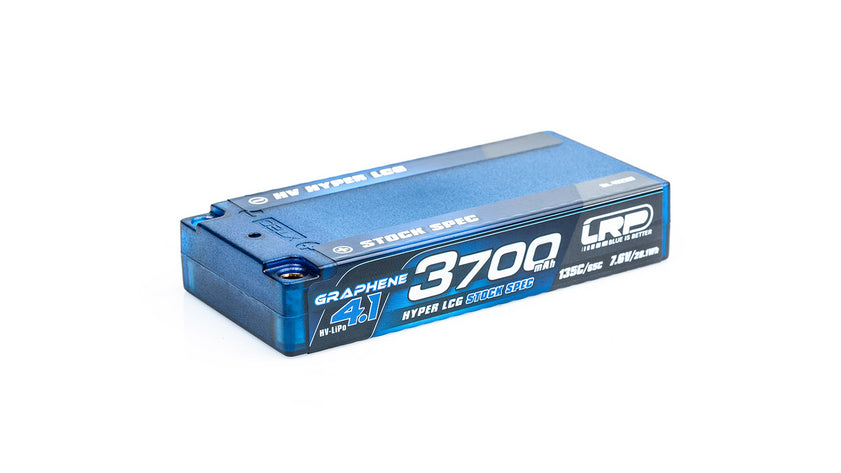 LRP HV Hyper LCG Stock Spec Shorty GRAPHENE-4.1 3700mAh Hardcase Battery - 7.6V LiPo - 135C/65C