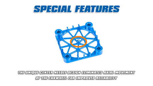 LRP WorksTeam Aluminium safety mesh for 30mm fan - blue