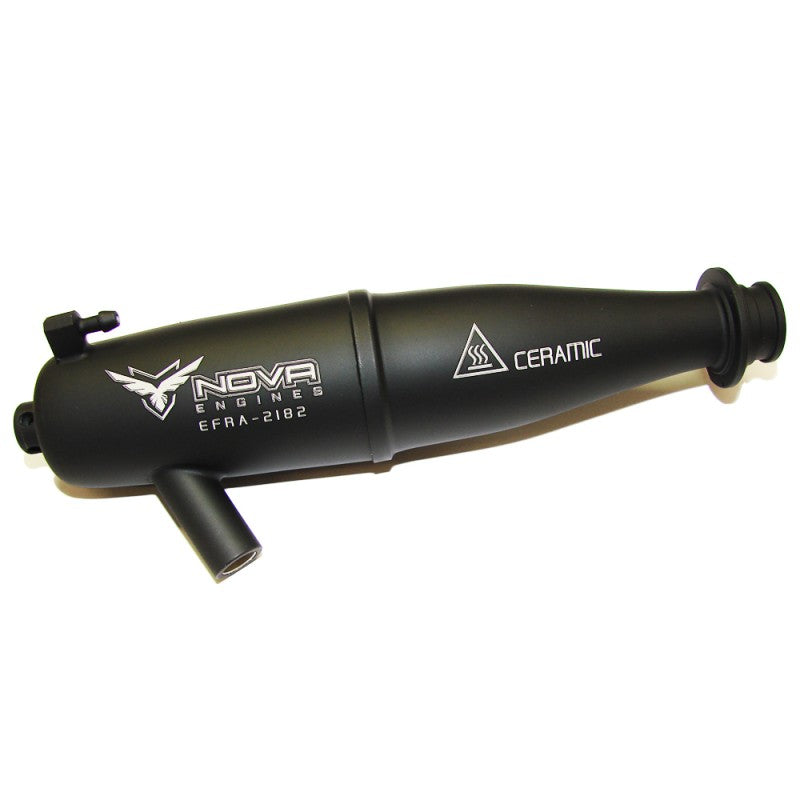 NOVA Off-Road Black Ceramic EFRA 2182 Tuned Pipe Combo w/55mm Manifold