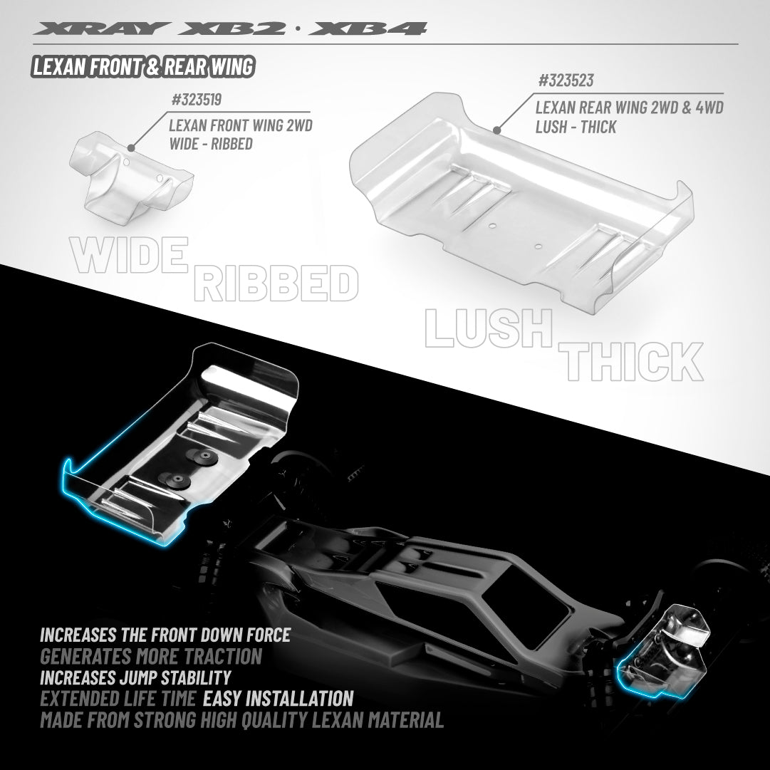 LEXAN FRONT WING - WIDE - RIBBED