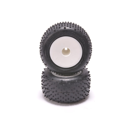Mini Spike-Silver-Truck Tyre - Pre-Glued  pr
